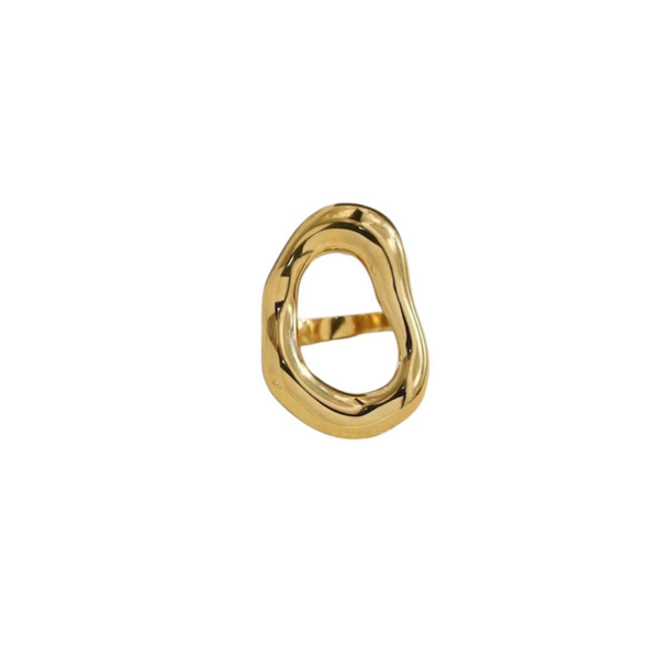 ROUNDY SHAPE RING- GOLD