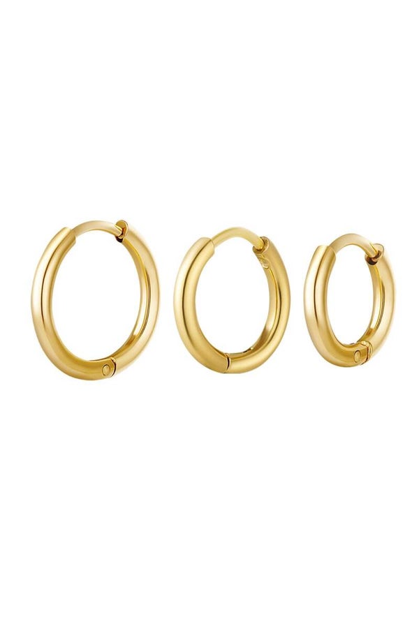 SIMPLE SET oorbellen- gold