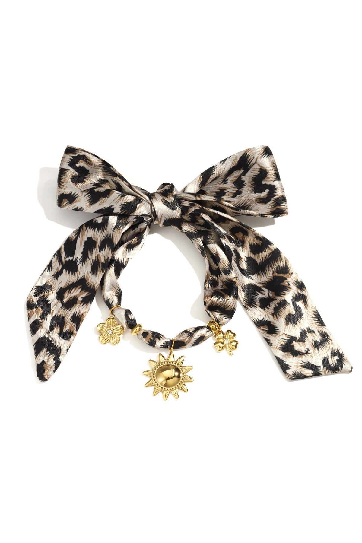 PANTHER BOW ketting- brown/gold