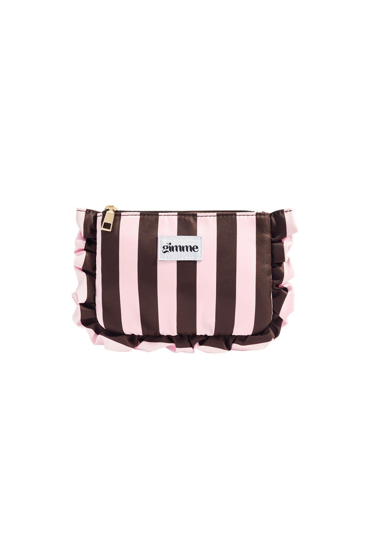 MAKE-UP BAG STRIPES - bordeaux/pink