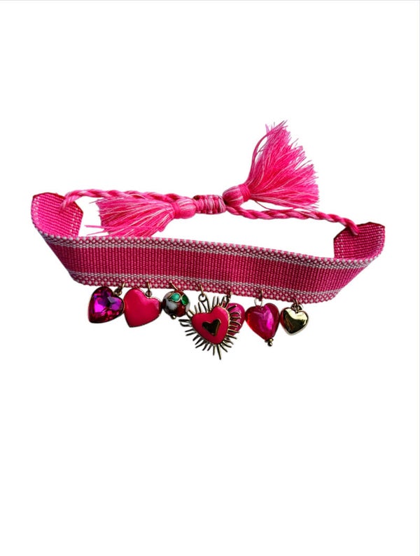 BOHO LOVE armband - pink