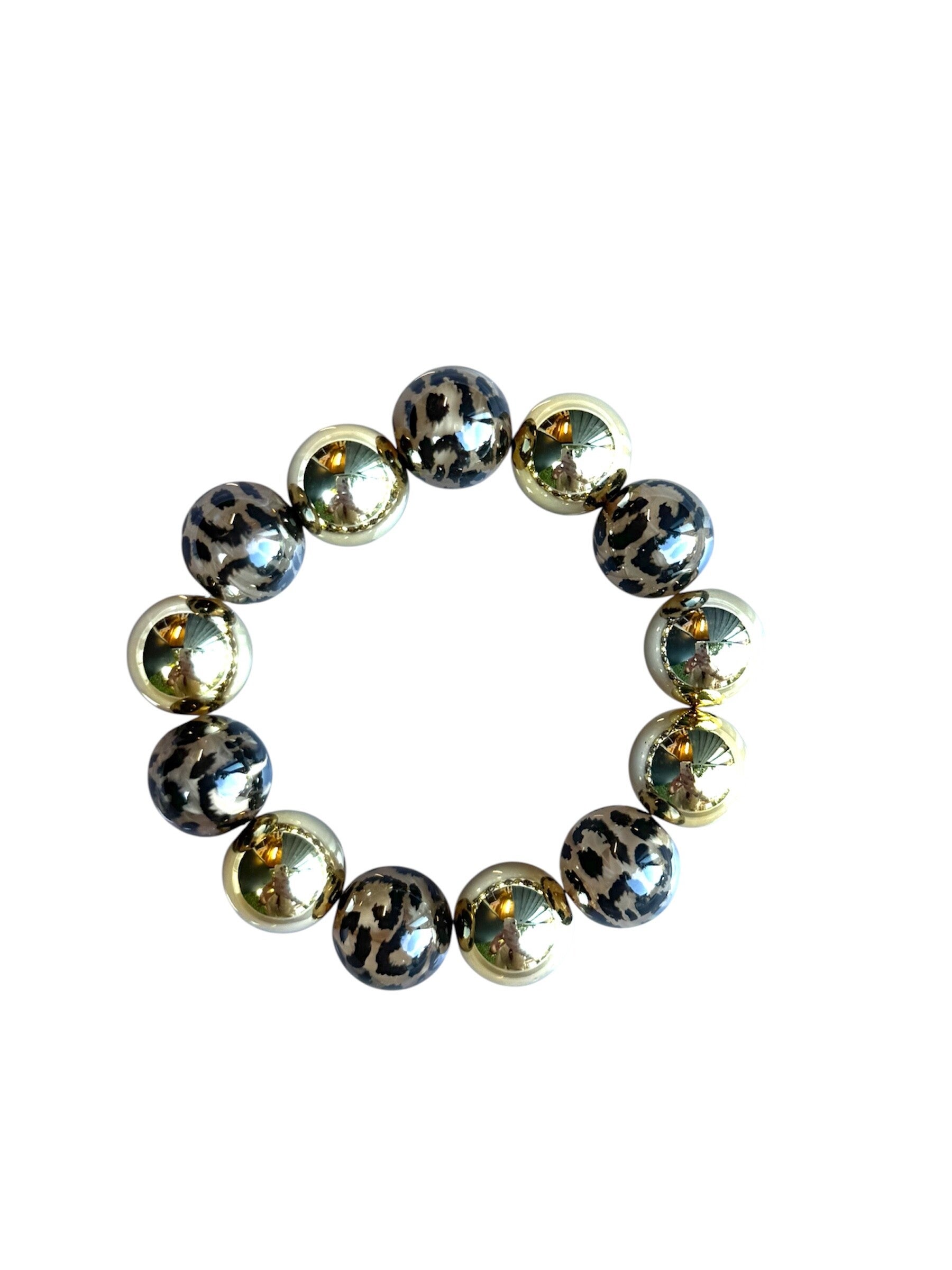 PANTHER BEADS armband- sand