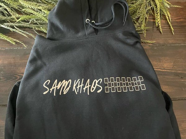 Unisex Black Checkered Sand Khaos