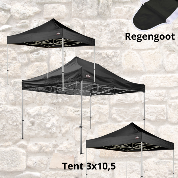 Easy Up Tent 3x10,5 (zwart)