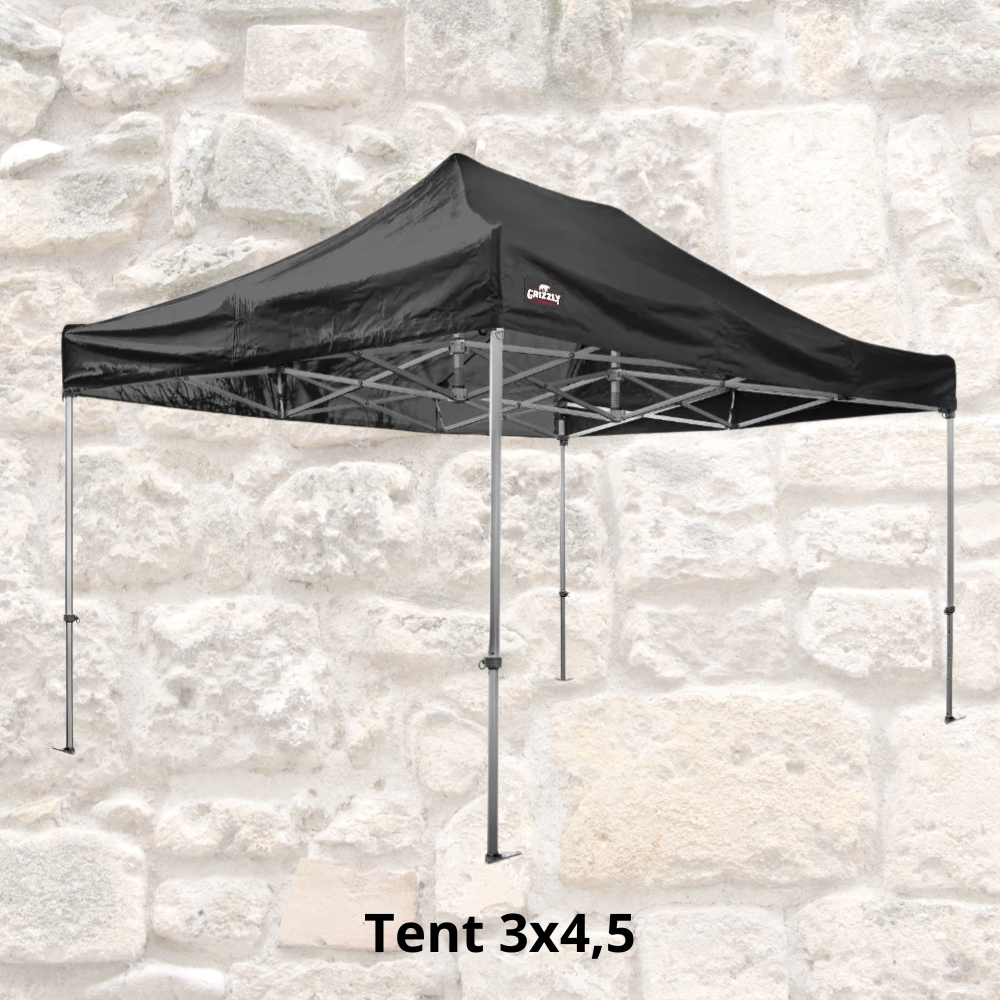 Easy Up Tent 3 x 4.5 ( Zwart )