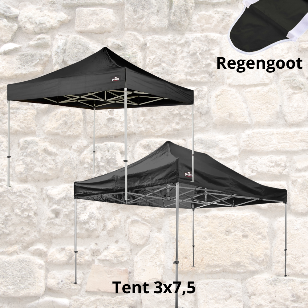 Easy Up Tent 3x7.5( Zwart )