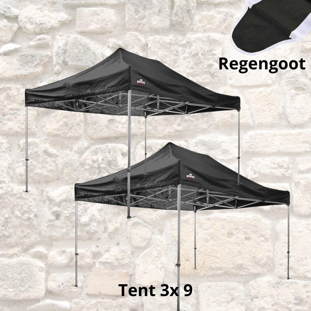 Easy Up Tent 3x9 ( Zwart)