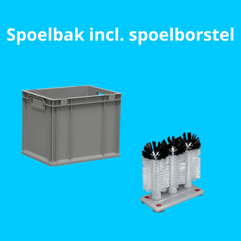 Spoelbak incl. spoelborstel