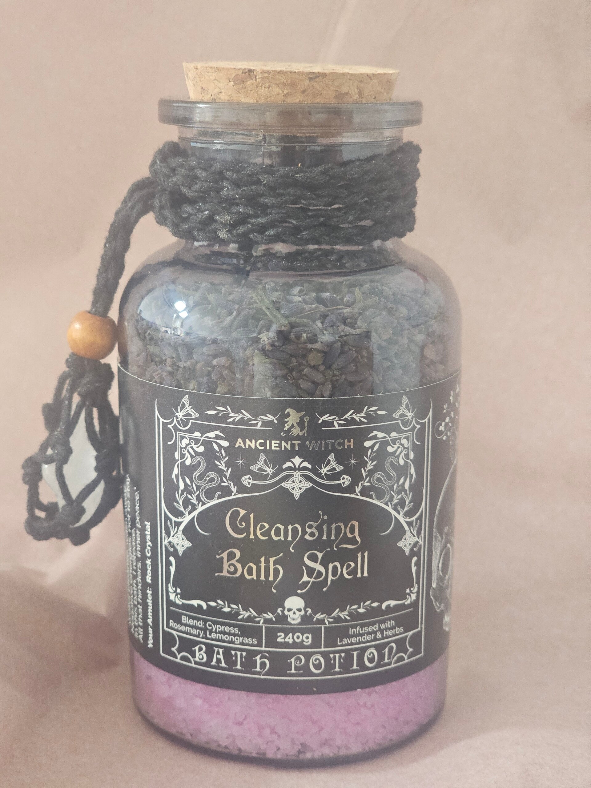 Cleansing Spell Potion & Rock Crystal Amulet