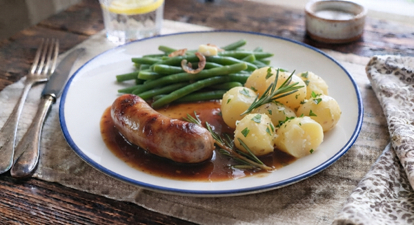 Woensdag 29 juli: Saucijs met sperziebonen en gekookte aardappelen