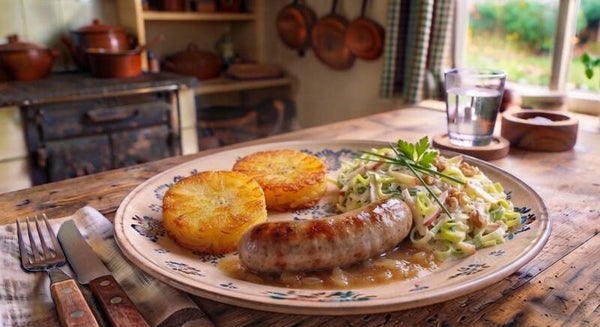 Zondag 13 september - Rosti-rondjes, preisalade met appel en saucijs