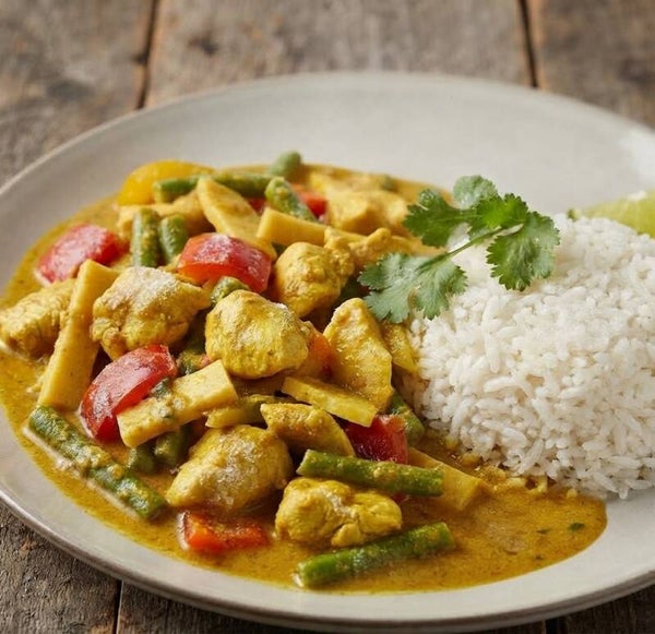 Gele curry met rijst (Ingevroren)