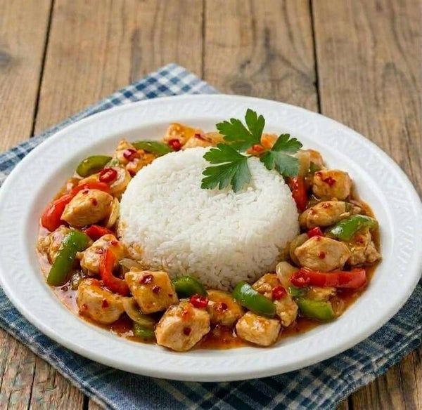 Vrijdag 16 oktober - Kip in chilisaus met rijst