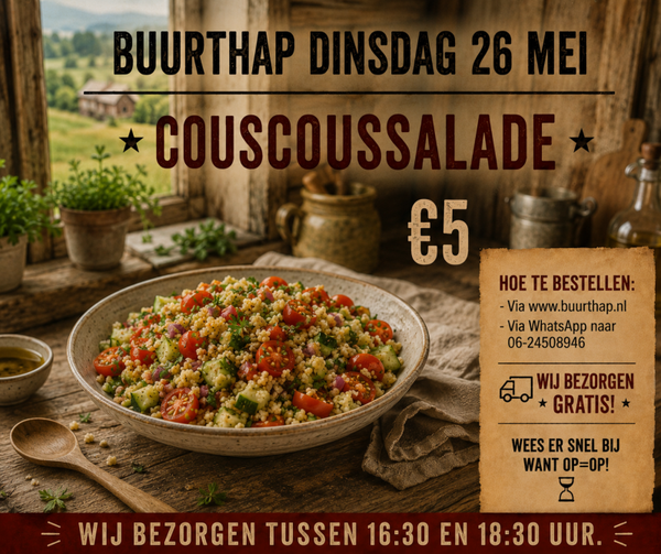 Buurthap dinsdag 26 mei