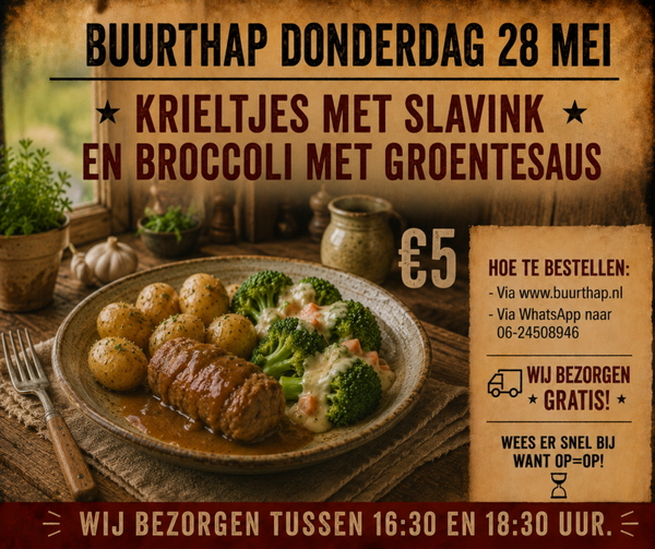Buurthap donderdag 28 mei