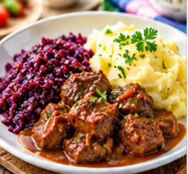 Zondag 11 oktober - Rode kool, stoofvlees, aardappelpuree