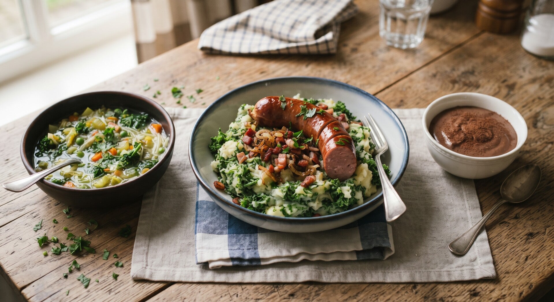 Dinsdag 27 oktober - Boerenkool stampot met rookworst 3-gangen menu