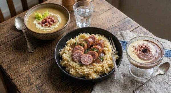 Zaterdag 7 november - Zuurkoolstamppot met ananas en rookworst *3-gangen diner*