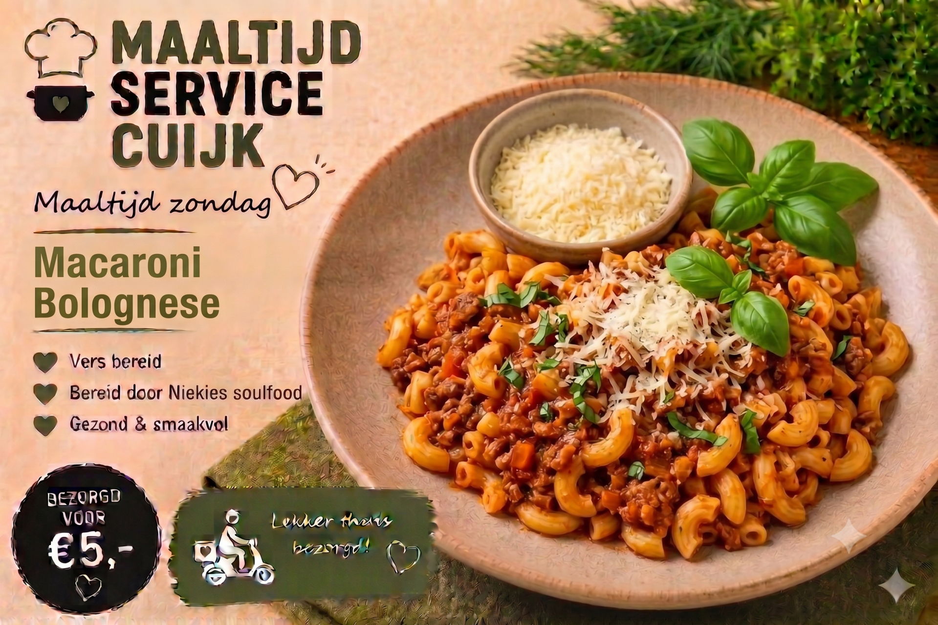 Zondag 19 Juli Macaroni bolognese