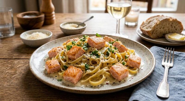 Vrijdag 6 november (Keuzemenu) - Pasta met zalm in romige saus