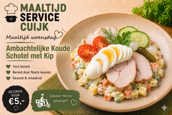 Woensdag 15 Juli Koude schotel met kip