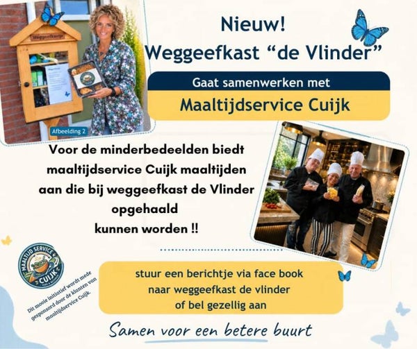 Gratis maaltijd vlinderkastje