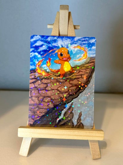 pokemon card art prints Palette Town