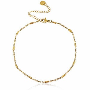 Enkelbandje schakel goud