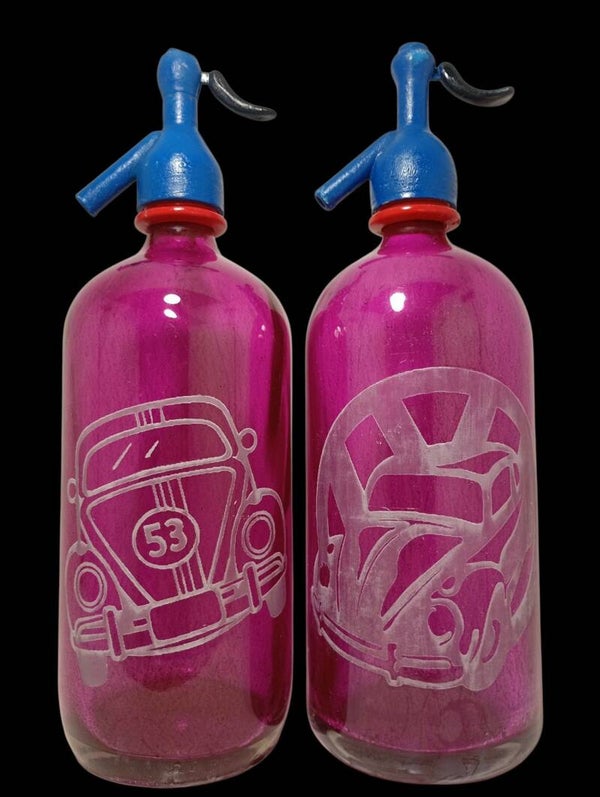 Roze antieke sifons