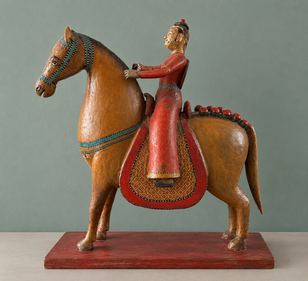 Japanse man te paard