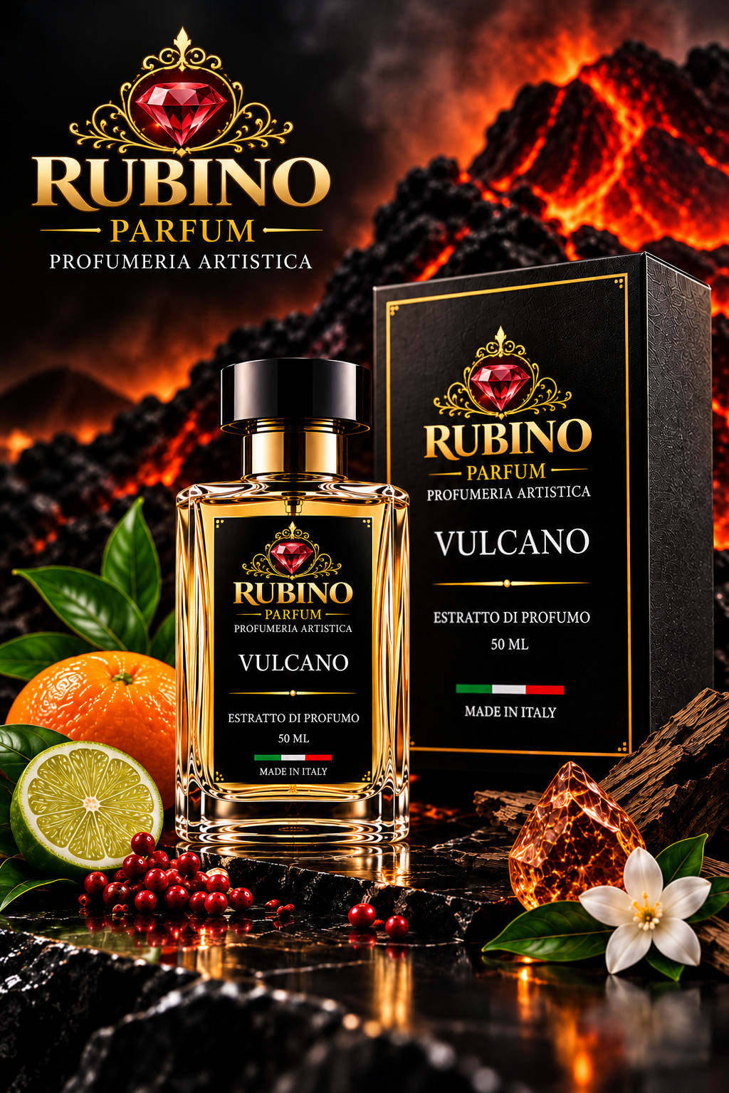 VULCANO - Rubino Parfum - Pour homme
