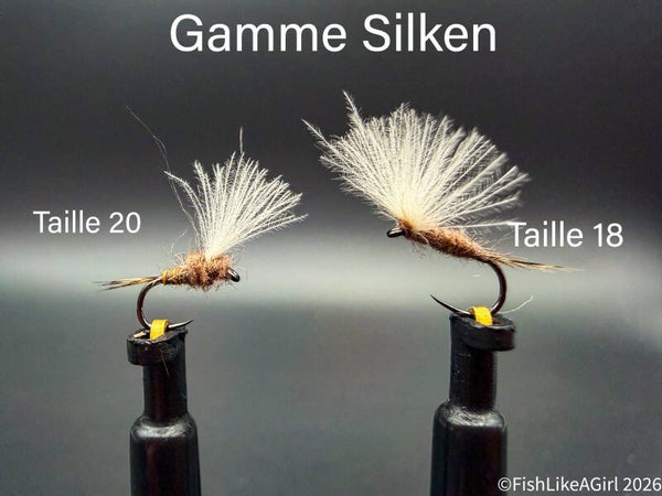 Micro Silken CDC – Mouche sèche en soie naturelle et CDC | Taille 20