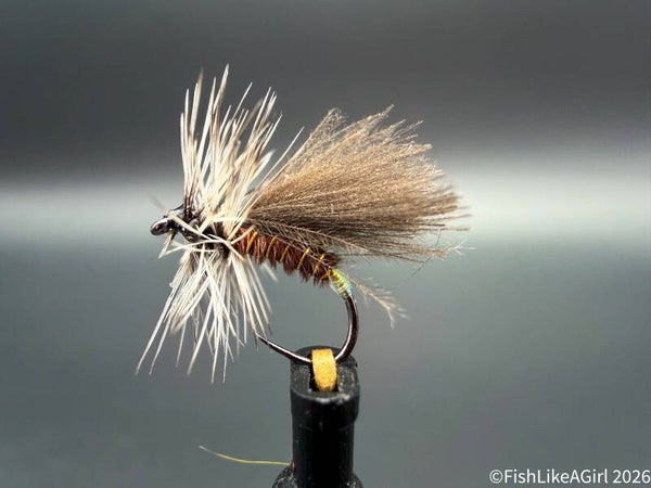 Wild Caddis – Mouche Sèche Trichoptère Ultra Flottante pour Truite, Ombre et Chevesne | FishLikeAgirl