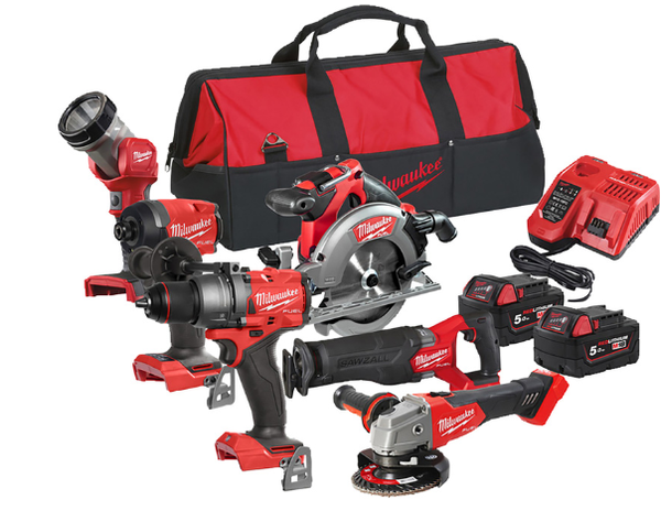 Milwaukee M18 FPP6G3-502B 18V Li-ion accu 6-Delige combiset in transporttas (2x 5.0Ah accu)