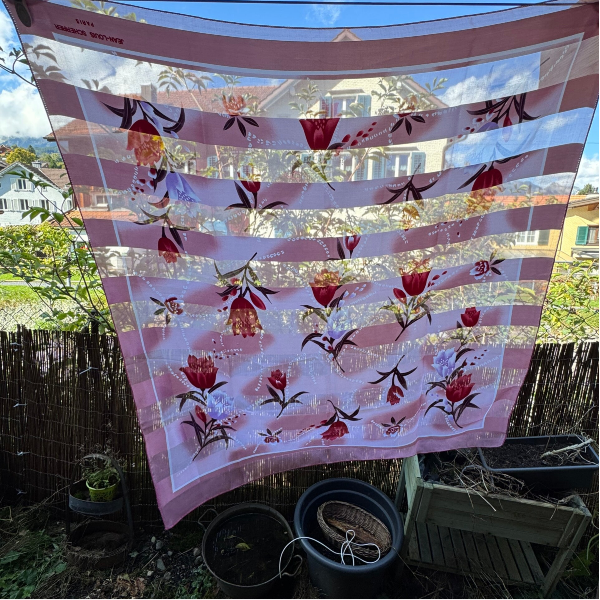 Vintage Schal Polyester Jean Louis Scherrer