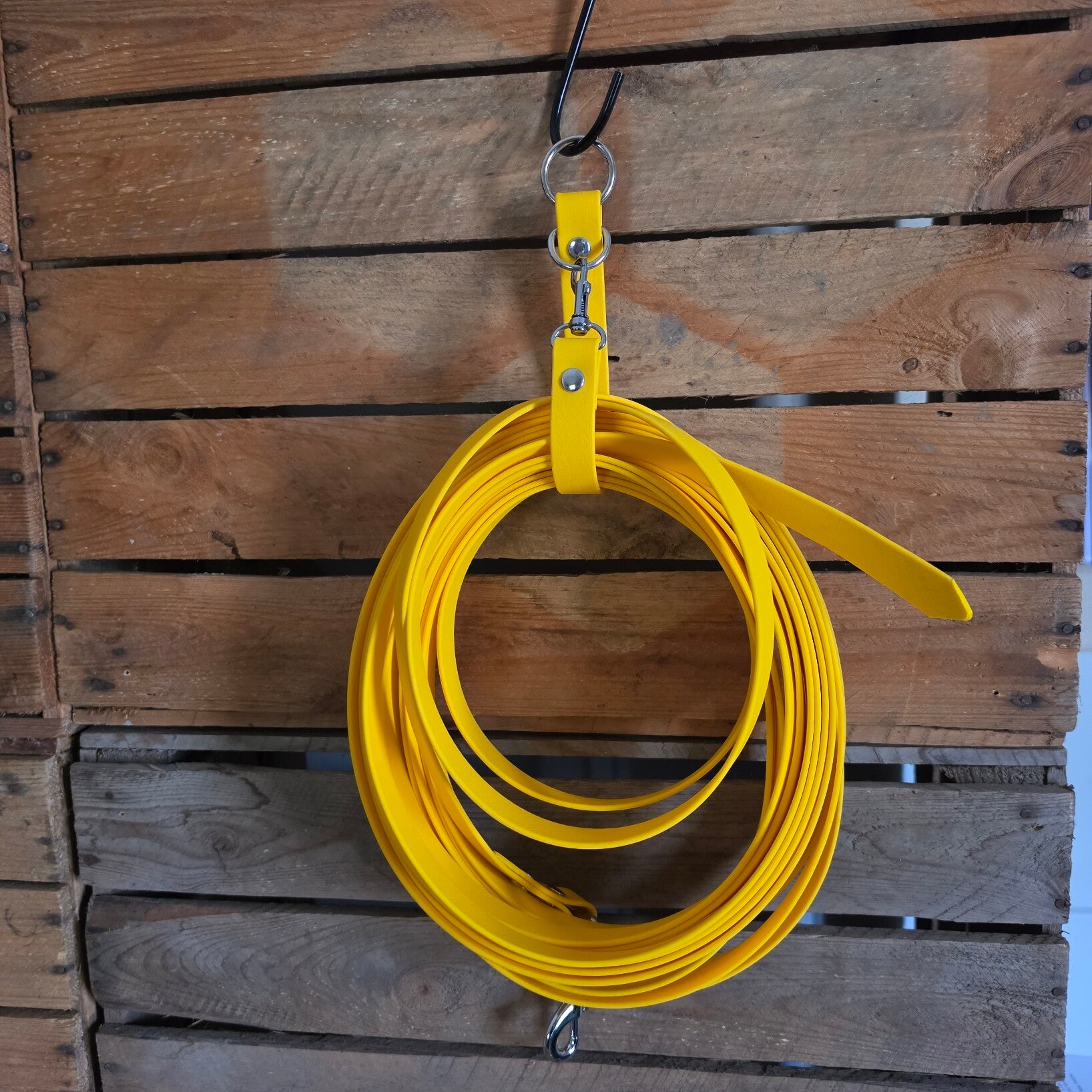 SALE - Low budget sleeplijn - 19mm - Goudgeel - PVC - 10 meter - zonder handvat