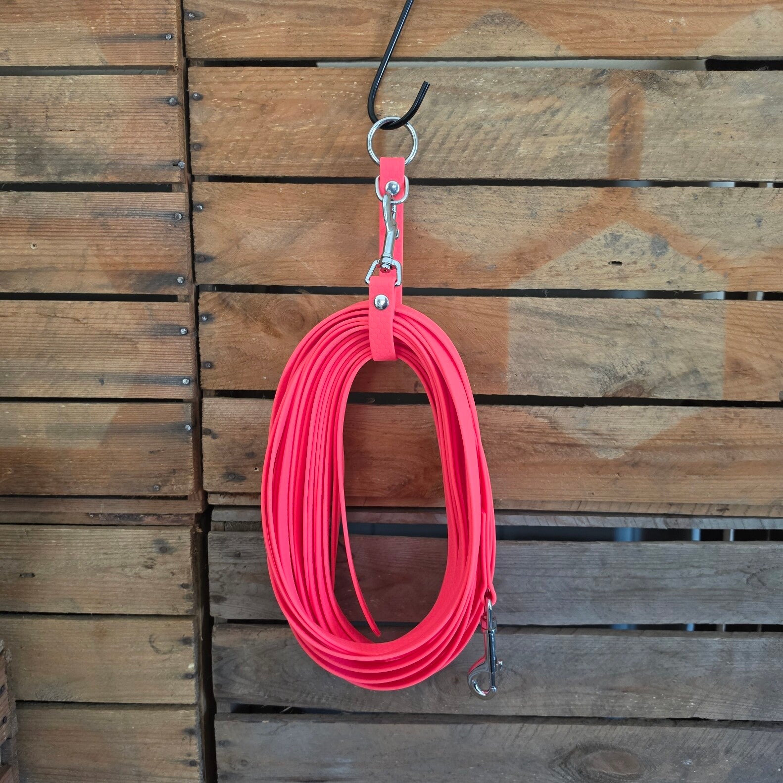 SALE - Lichte Grip Sleeplijn - RVS - 16mm - Neonroze - zonder handvat - 10 meter