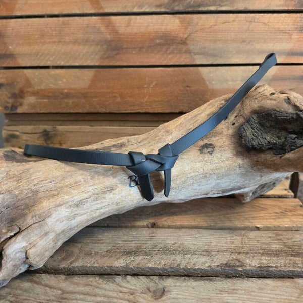 SALE - Frontriem Western gevlochten - 42 cm - Zwart - Zwart stiksel