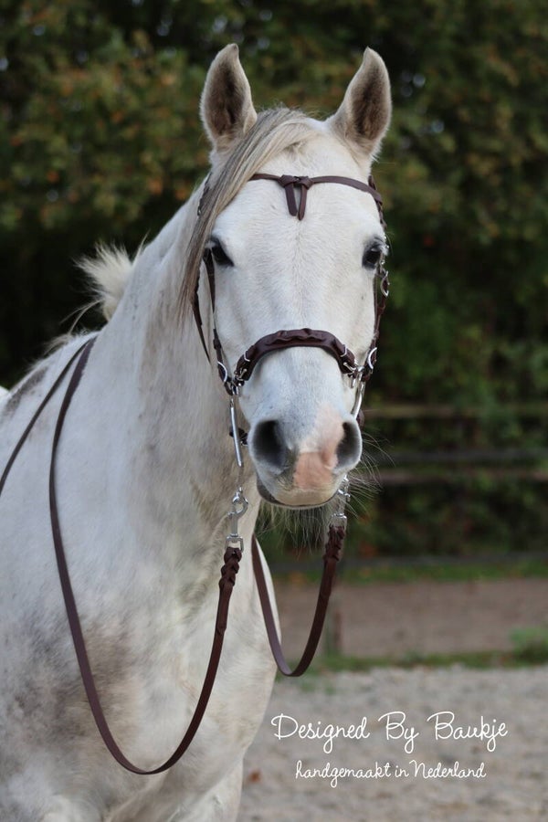 By Baukje - Westernhoofdstel BioThane® - Hackamore of Sidepull - Gevlochten