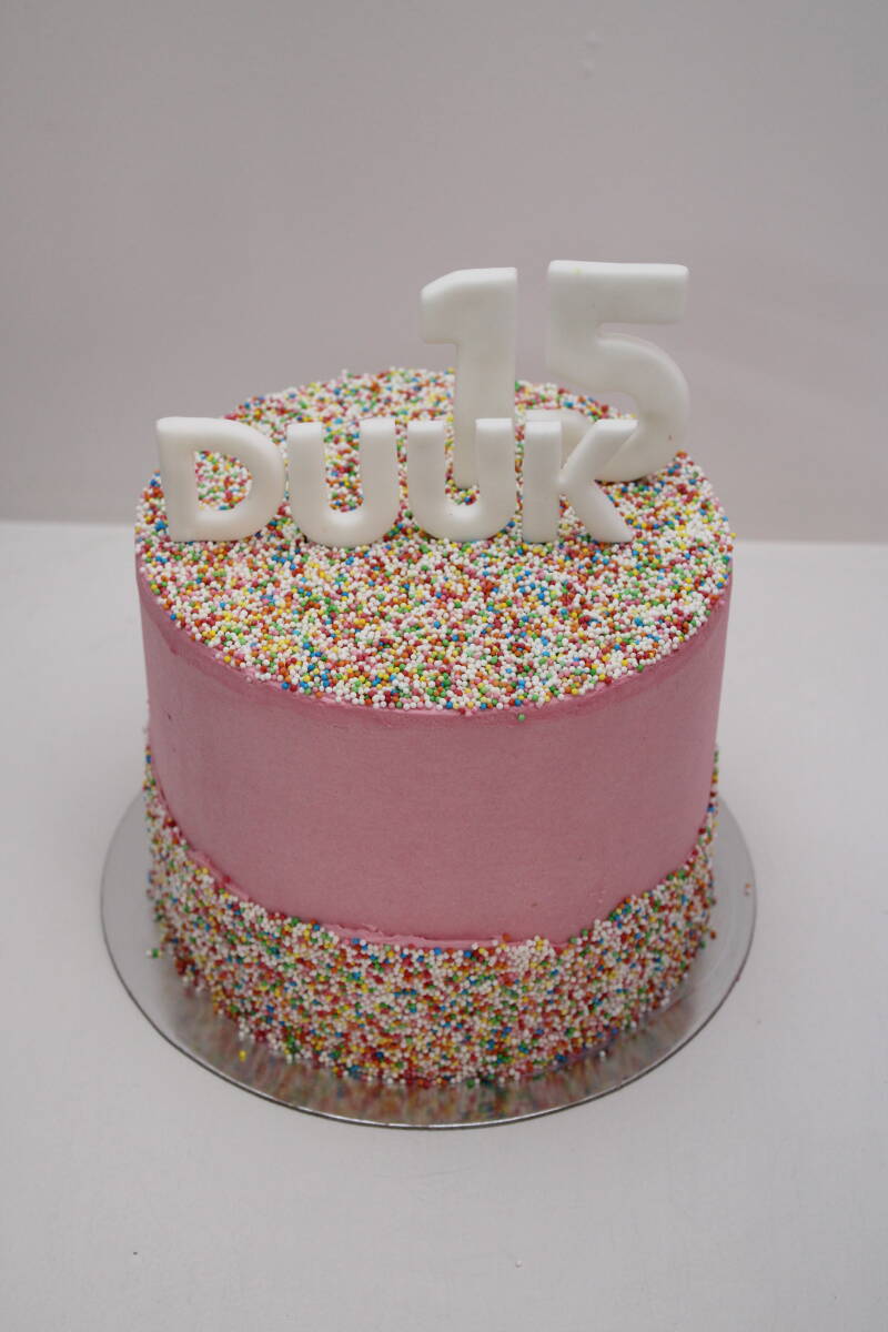Vanillecake met discodip