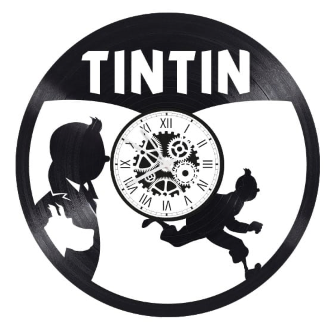 HORLOGE VINYLE "TINTIN ET MILOU"