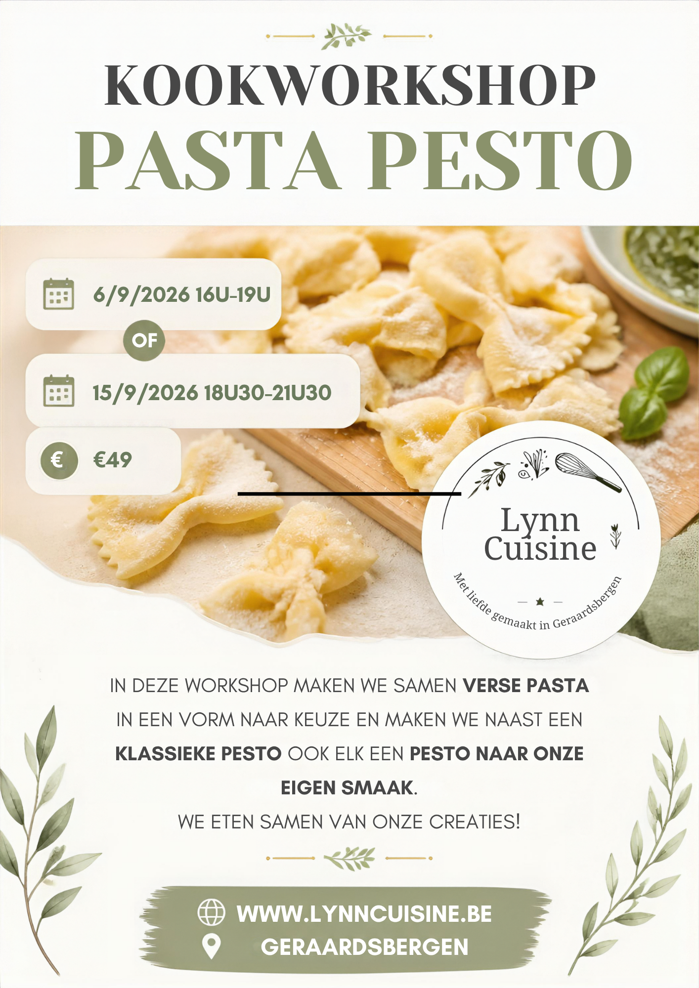 Workshop pasta pesto
