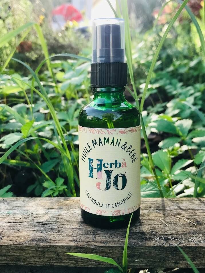 Huile maman et bébé, hydratante, peaux sensibles, bio artisanal eysines 33
