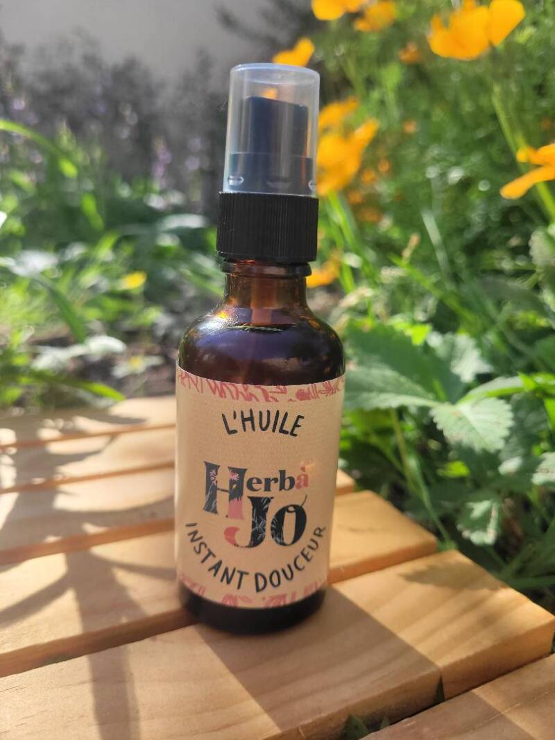 Huile instant douceur, apaisante, anti douleur, brûlures, bio artisanal eysines 33