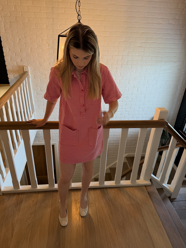 Imani denim dress - Pink