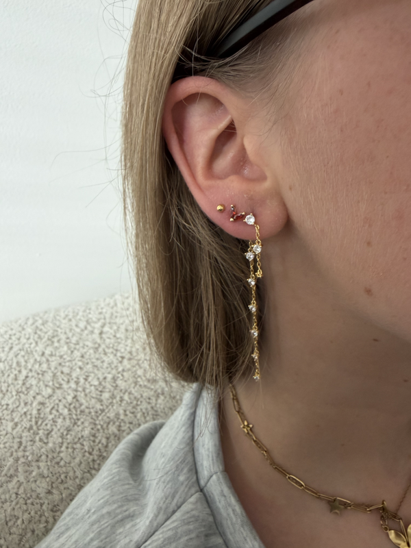 Butterfly earstud - Bordeaux