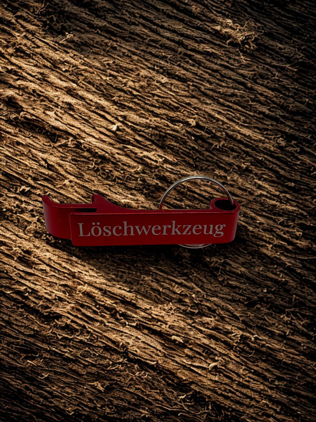 Flaschenöffner Feuerwehr Geschenk, Schlüsselanhänger Löschwerkzeug, Kapselheber Metall Gravur, Lustiges Männergeschenk, Geschenk Kamerad