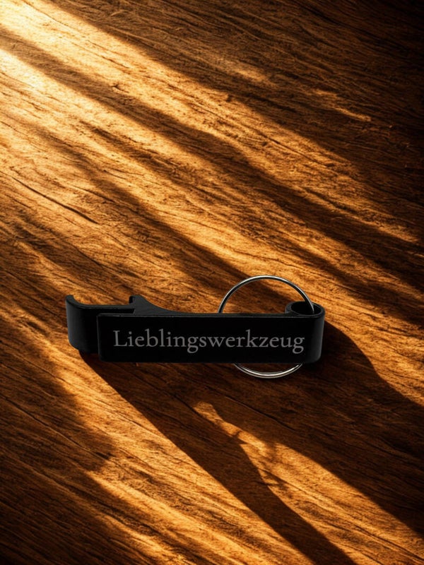 Schlüsselanhänger Handwerker Geschenk, Flaschenöffner Lieblingswerkzeug, Kapselheber Metall Gravur, Geschenk für Papa Opa, Werkstatt