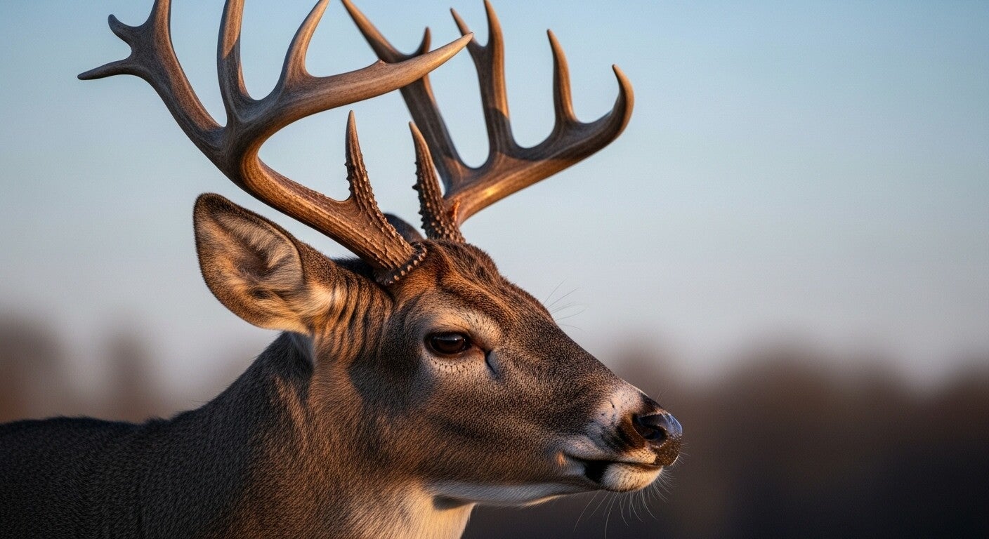 antlered buck's head bucks hill