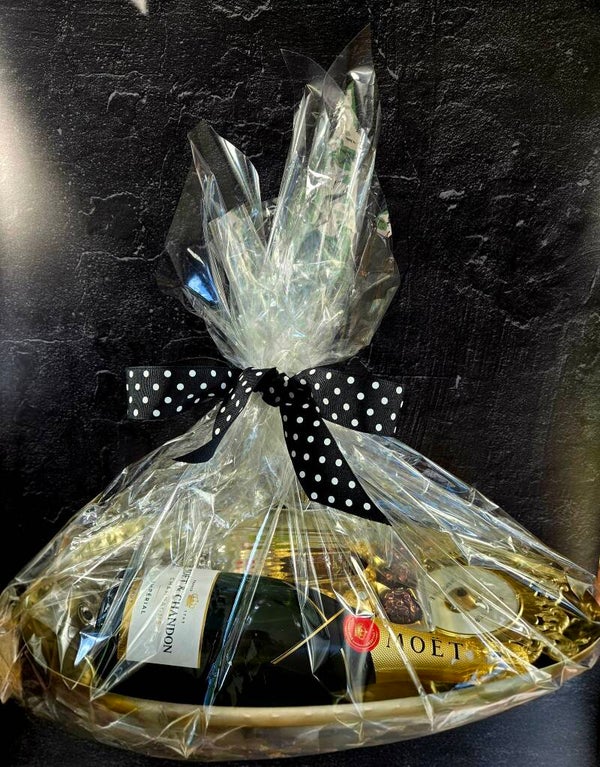 Signature French &  Australian Champagne/ sparkling wines & Chocolates on Gold Tray